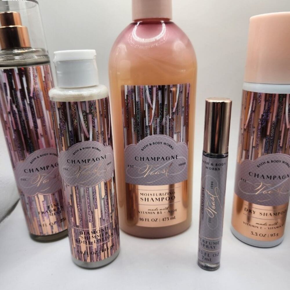 Bath & Body Works Champagne Toast 5 piece bundle